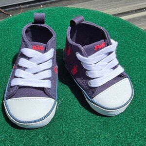 Ralph Lauren Polo Hamptyn High Top Crib Shoes